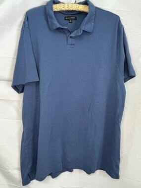 Banana Republic Luxe Touch Performance Polo Shirt Mens 3XL Blue Soft Smooth